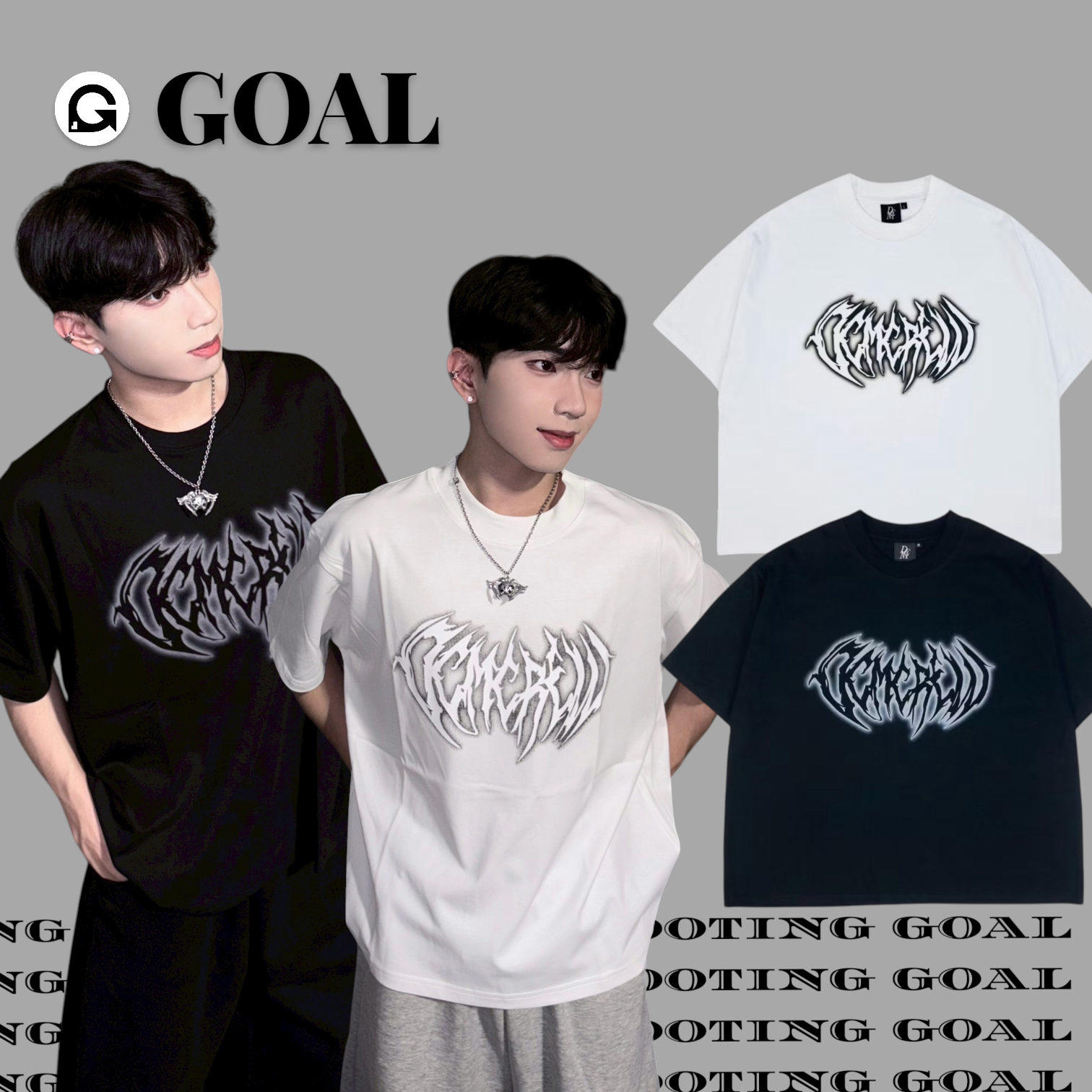 (GOAL) DCM 爆裂紋 BOXY 888短寬版型 短袖 短T