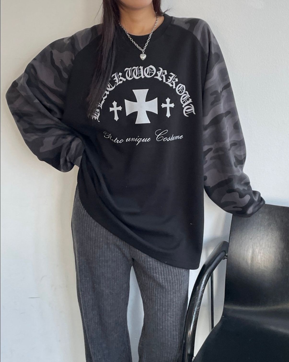 迷彩袖圖案長袖衫 MB-030T