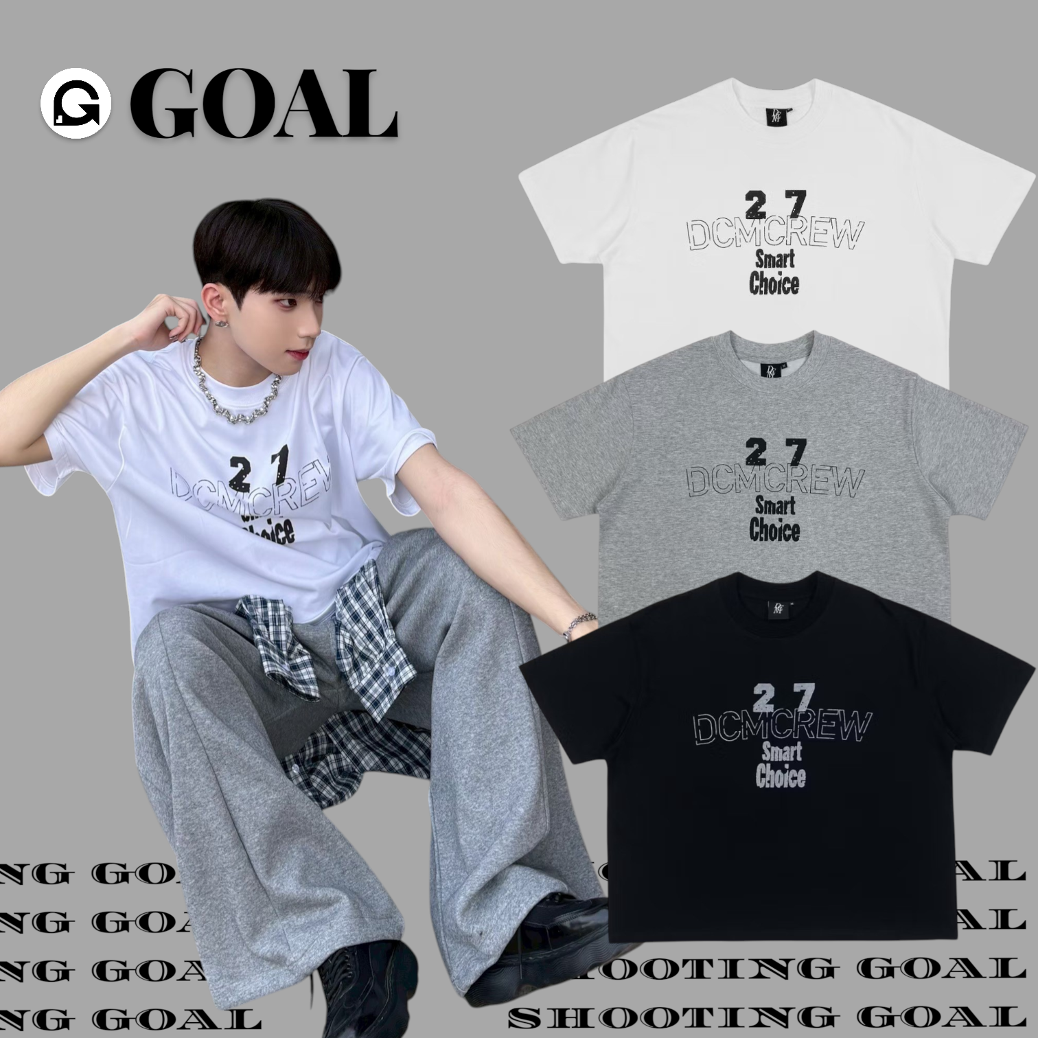 (GOAL) DCM 簍空字體 27 BOXY 短寬版型