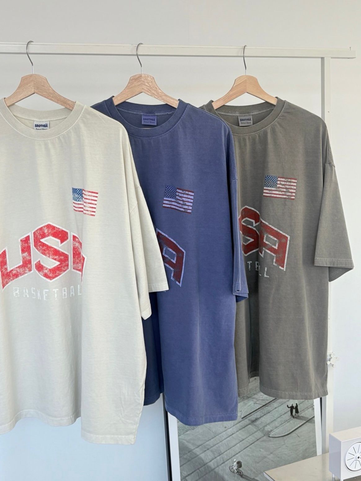 OverSize洗水英文字短袖Tee MB-032T