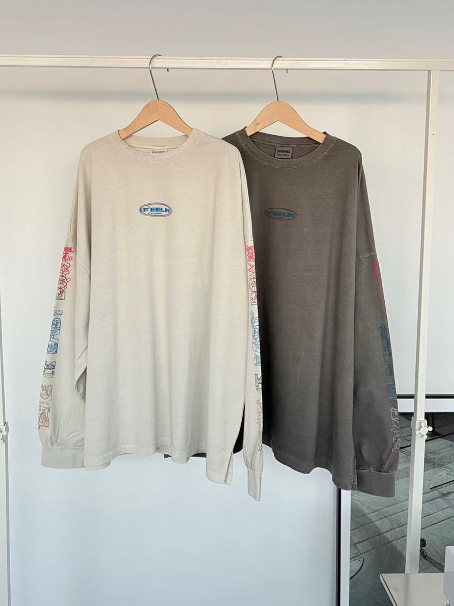 英文字長袖衫 MB-035T