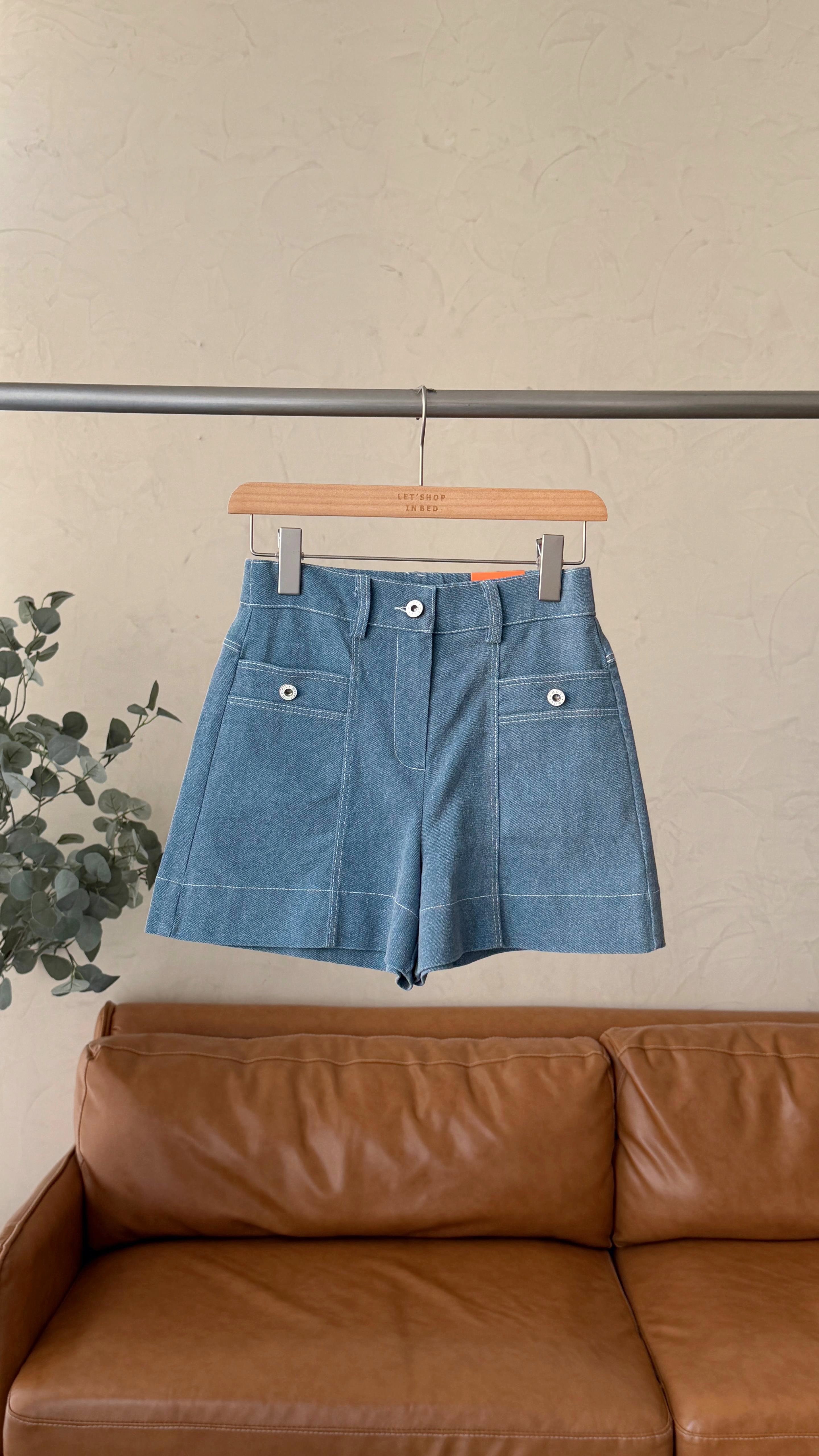 KR511 巨舒適顯瘦扯布短褲-2色