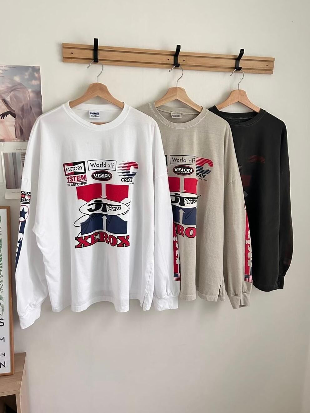 英文字圖案長袖衫 MB-037T