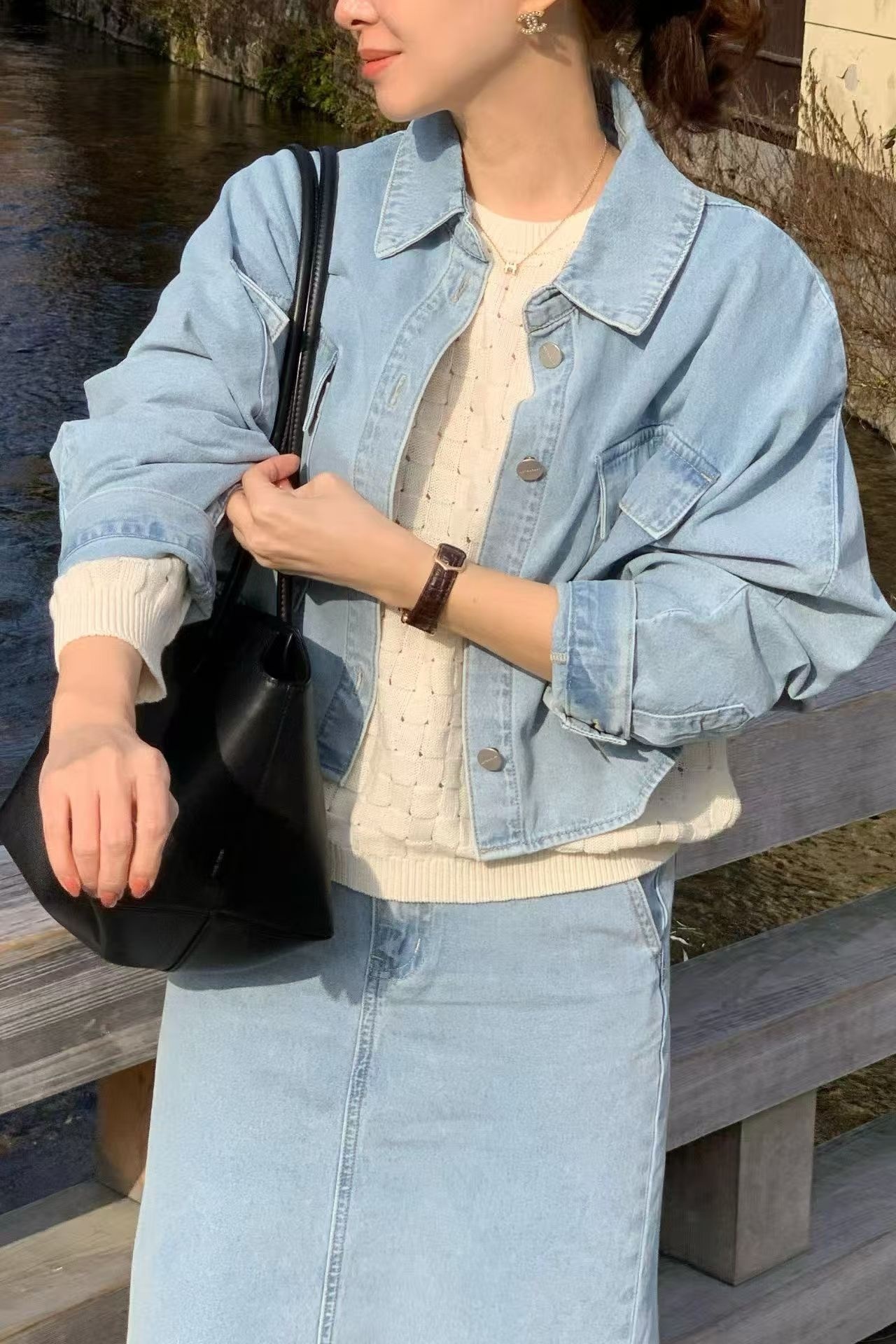 522 正韓大口袋牛仔外套