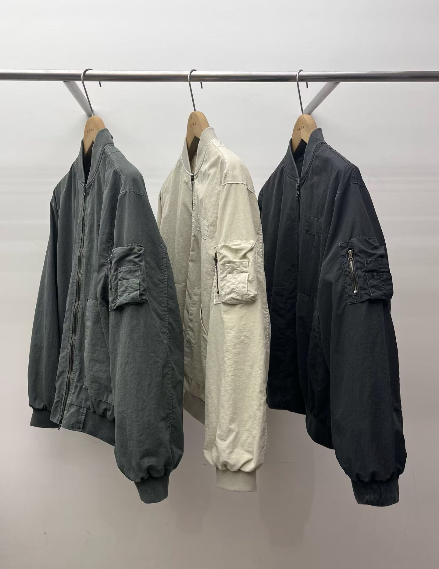 淨色拉鍊外套 HAND-056JK