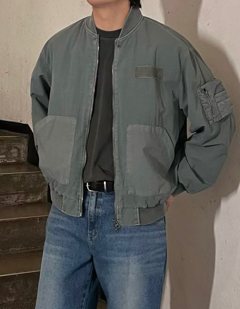 淨色拉鍊外套 HAND-056JK