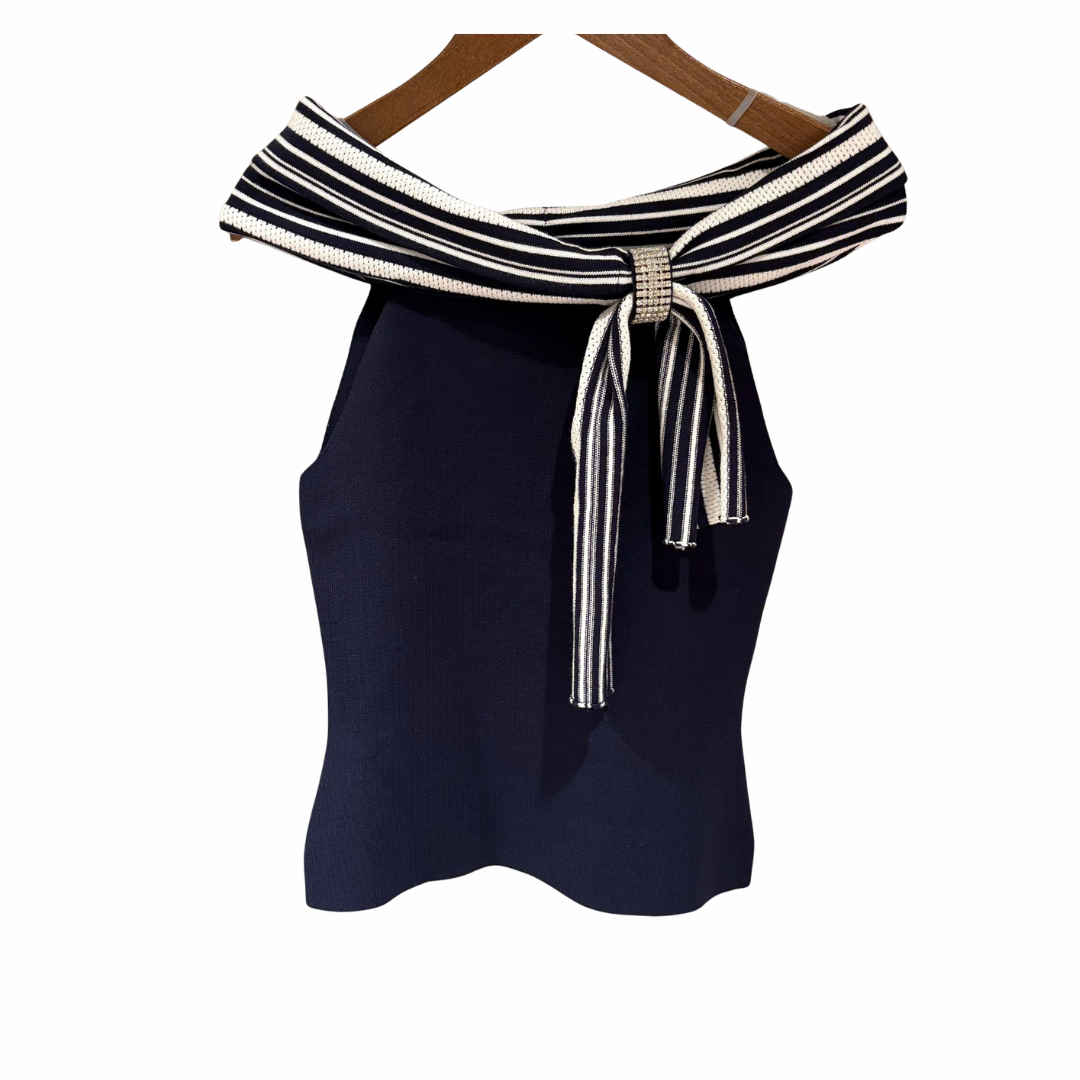 1AF0323-160 [ANNE FONTAINE] Top Dark Blue #P26F367516 (EU)