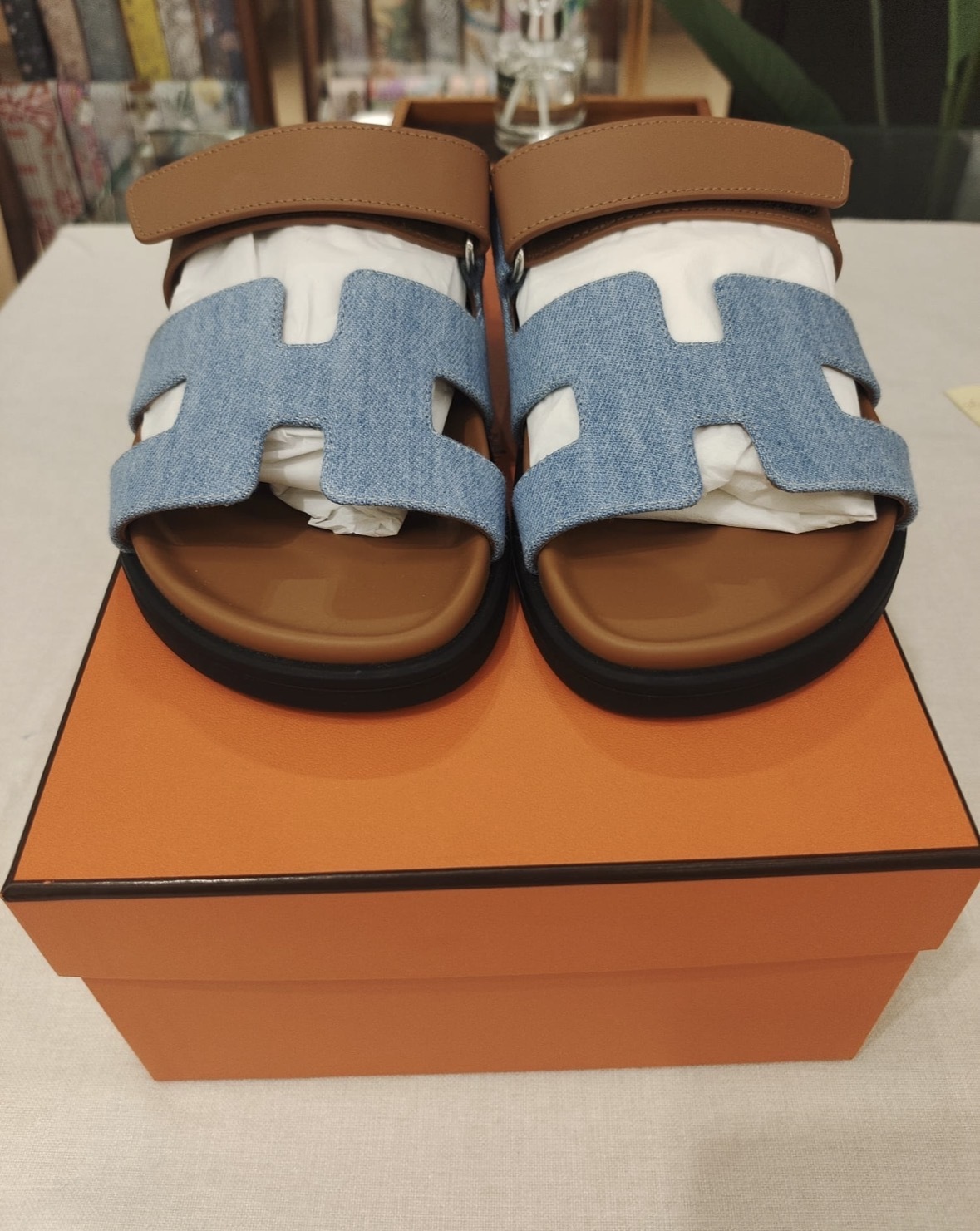 Chypre sandal Bleu Clair / Naturel （可預訂size）