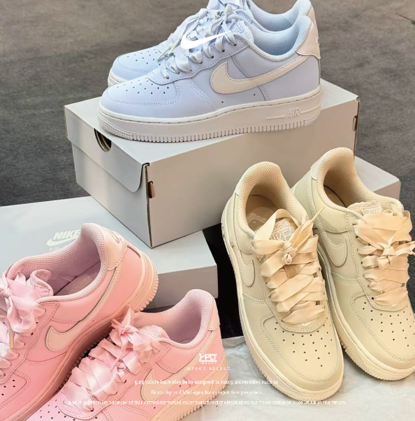 Nike Air Force 1 春日限定 馬卡龍 蕾絲刺繡 緞帶 空軍 三色 IR0871-100 IR0871-400 IR0871-600