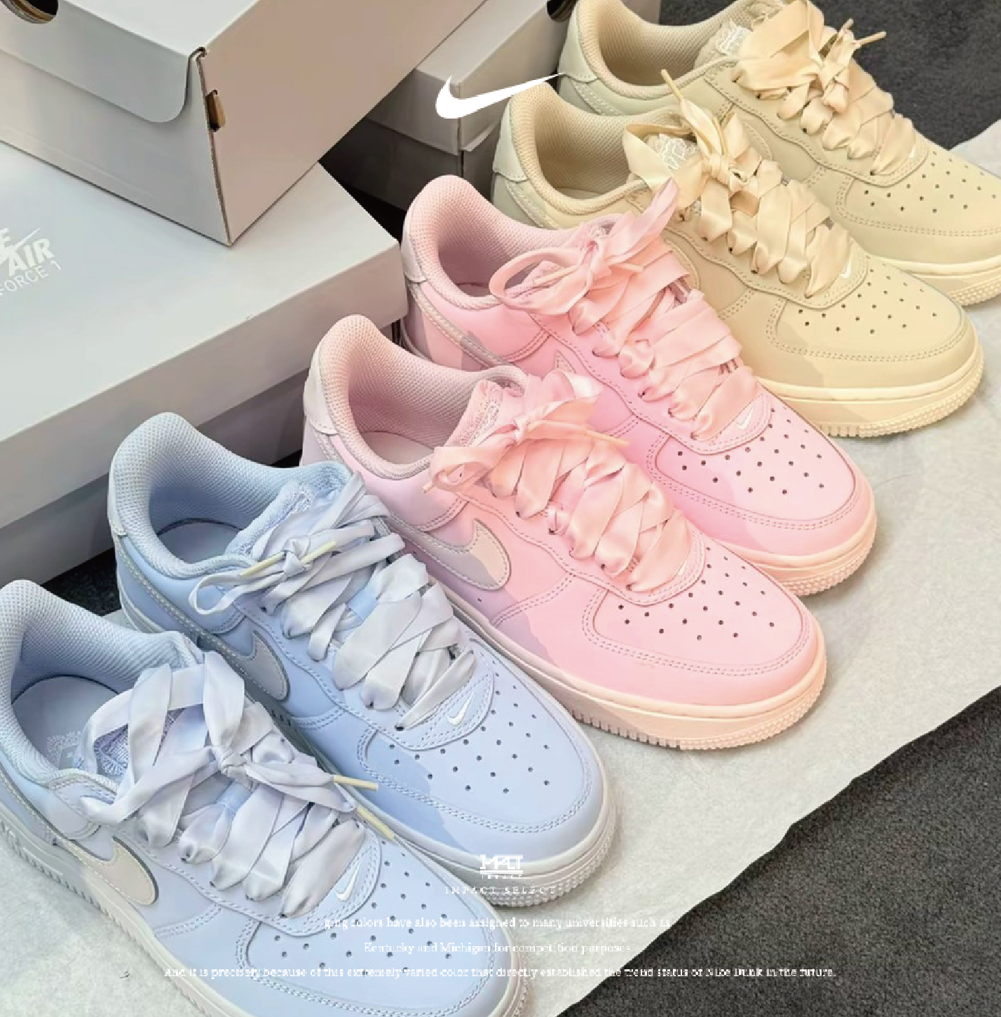 Nike Air Force 1 春日限定 馬卡龍 蕾絲刺繡 緞帶 空軍 三色 IR0871-100 IR0871-400 IR0871-600