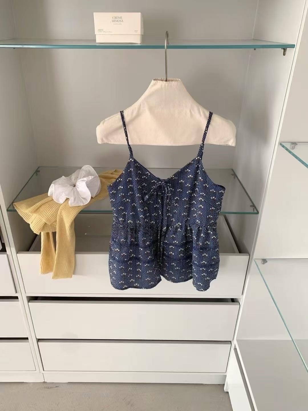 205 條紋碎花吊帶背心