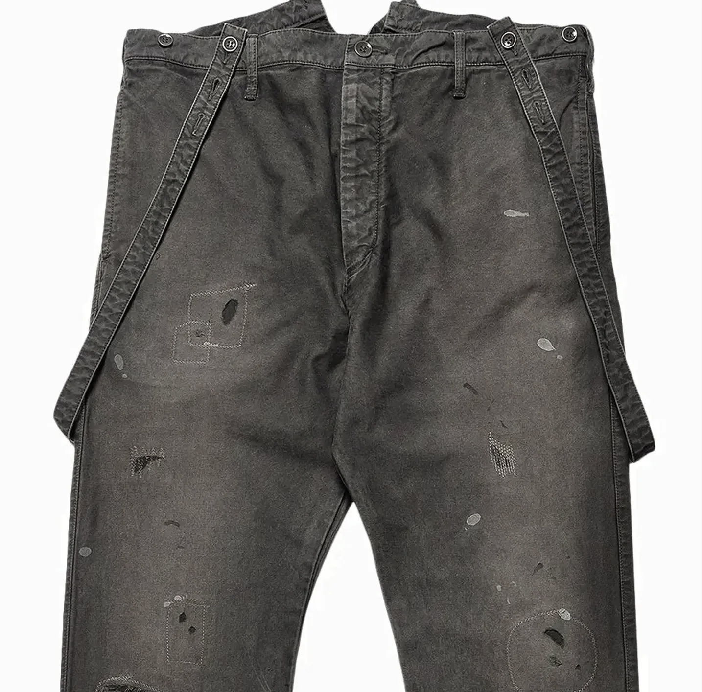 LAST SALE: VISVIM TRAVAILLER BRACES PANTS DMGD - CHARCOAL PRE ORDER ITEM (預訂中)