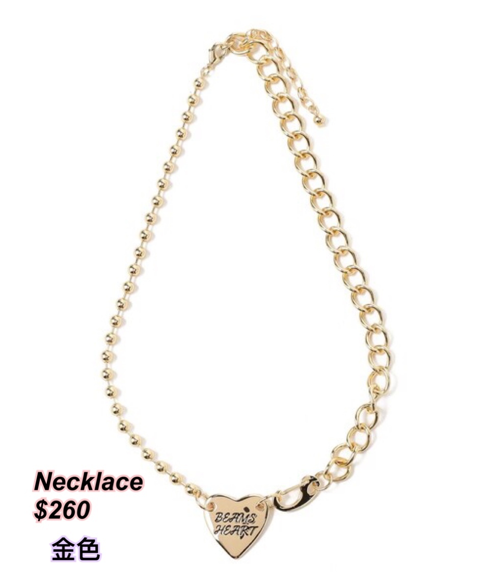 260322 Beams Heart 新款心形頸鏈/3 色