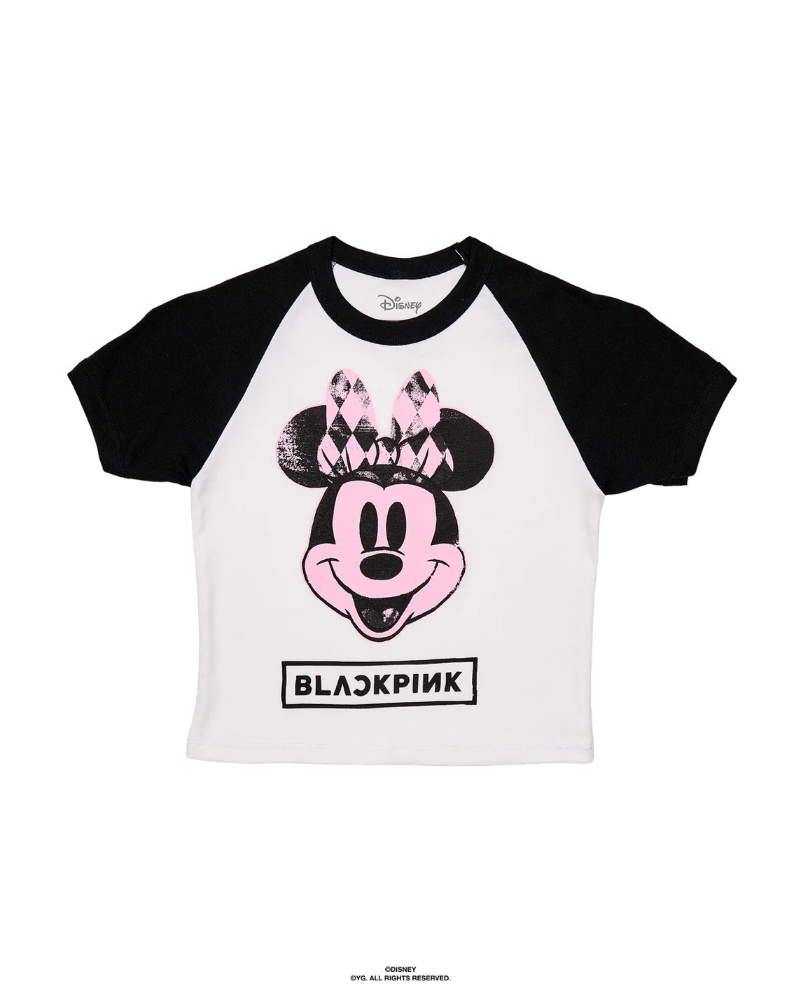 Disney x BLACKPINK Minnie Black Raglan Tee 短版短T