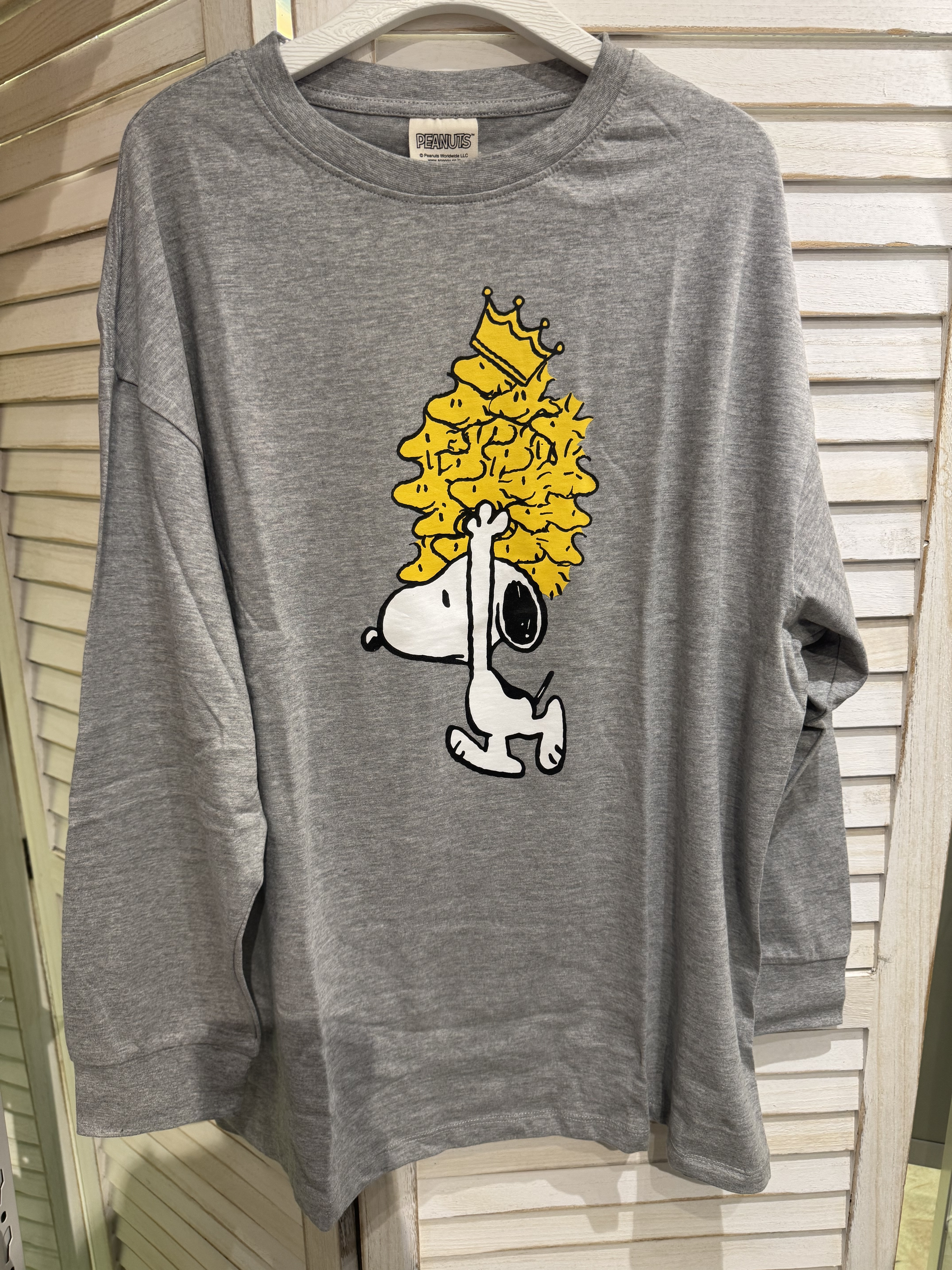 SNOOPY薄身長袖上衣 SIZE XL