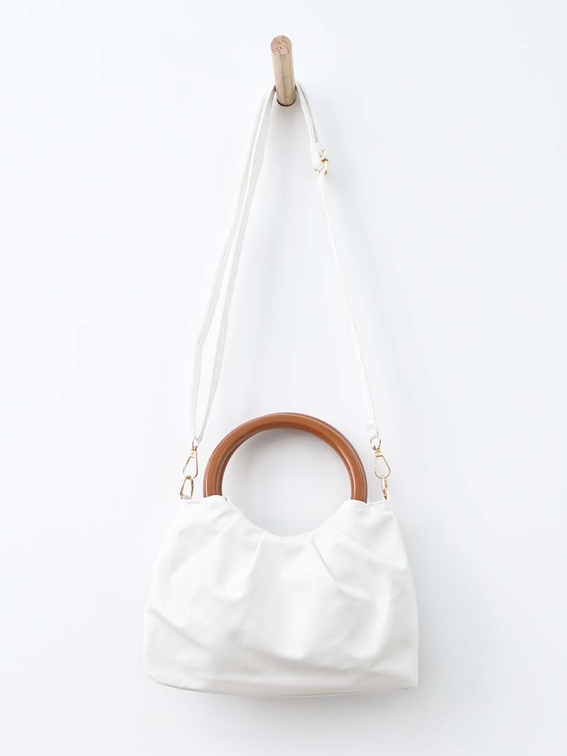 抓皺迷你手提斜背兩用包(3色)