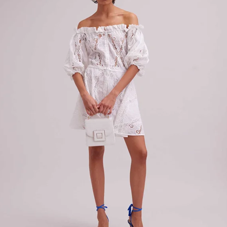 1AF0323-181 [ANNE FONTAINE] Riviera Dress White #P23F08101 (EU)