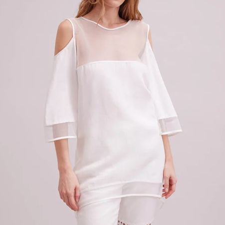 1AF0323-182 [ANNE FONTAINE] Musee Blouse White #P23F14001 (EU)
