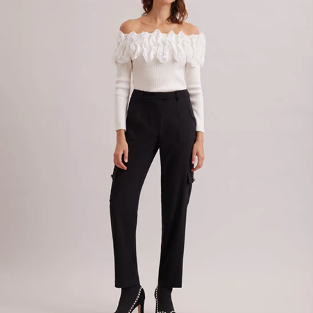 1AF0323-305 [ANNE FONTAINE] Feda Pullover White #H20F049119 (EU)