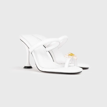 1AF0323-312 [ANNE FONTAINE] Aznar Mules White #P22A10501 (EU)