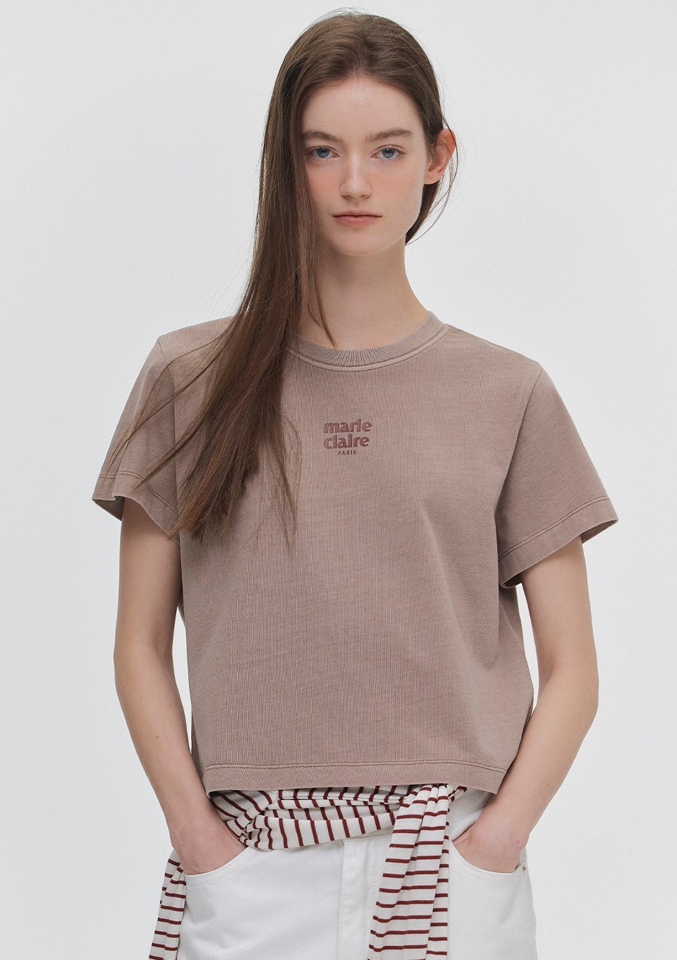 <韓國代購> MARIE CLAIRE PIGMENT ESSENTIAL LOGO TEE