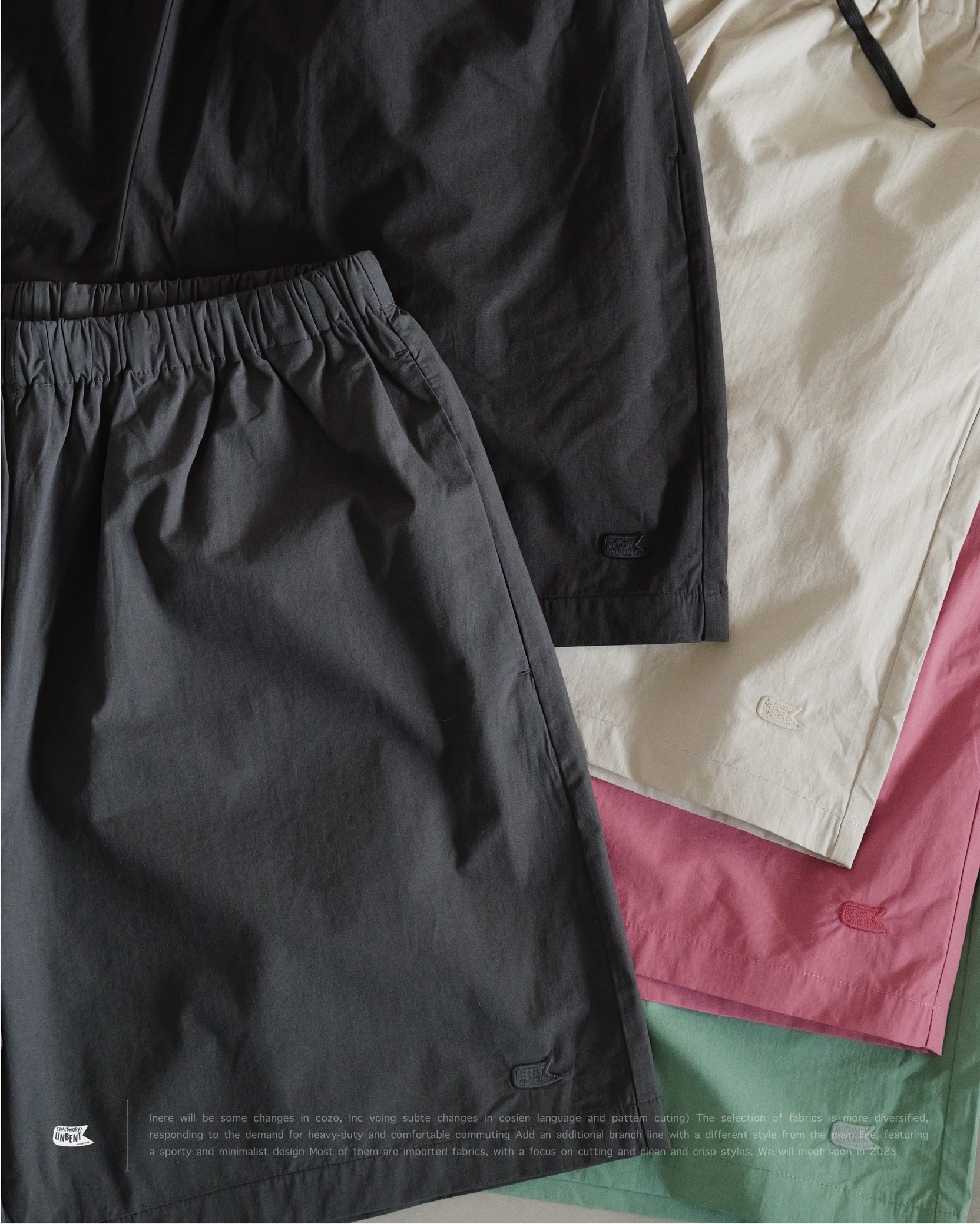 UNBENT - 26SS Twisted Cotton Summer Beach Shorts " TCS-26SS "