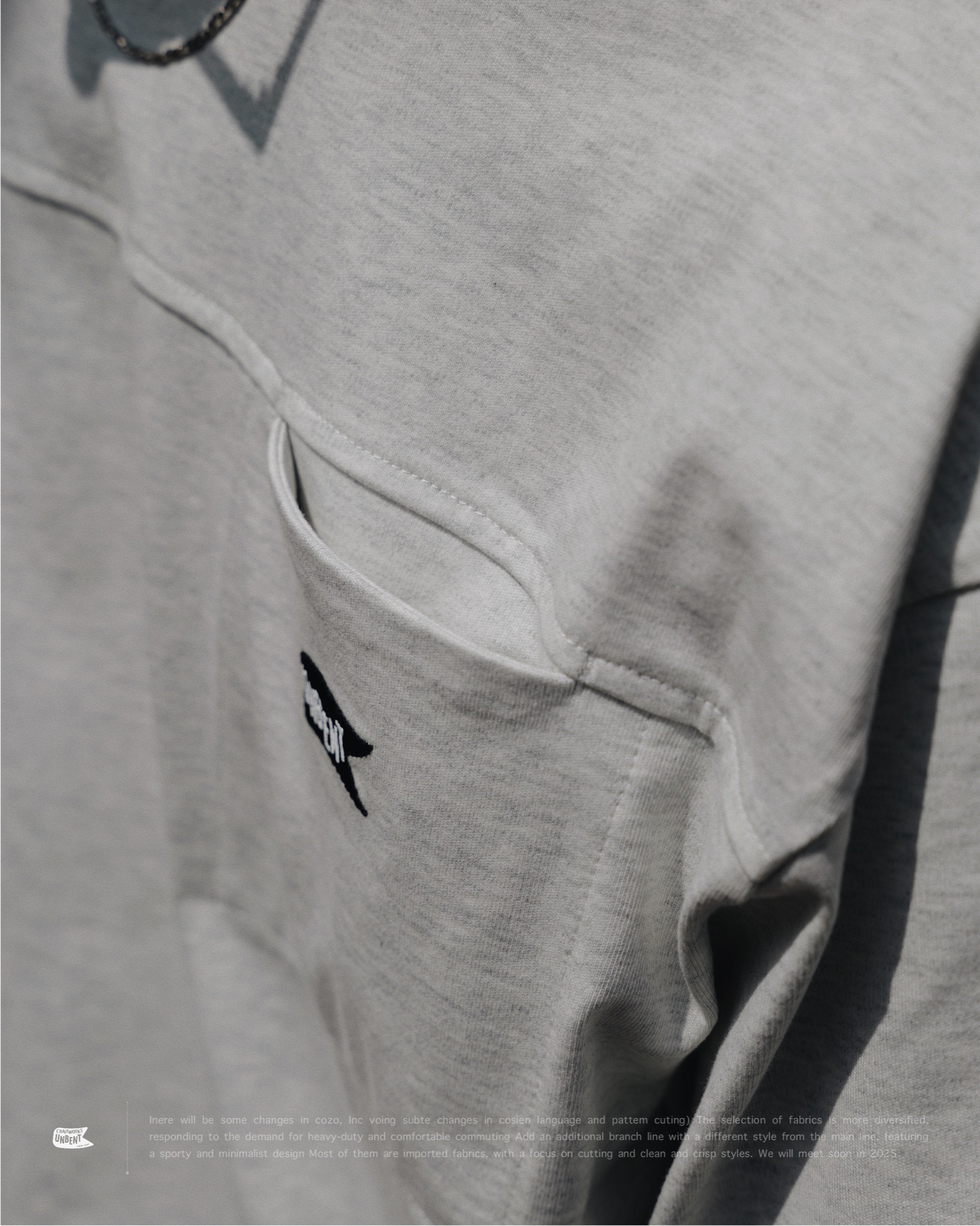 UNBENT - 26SS Embroidered Logo Relaxed Pocket Tee " EL-26SS "