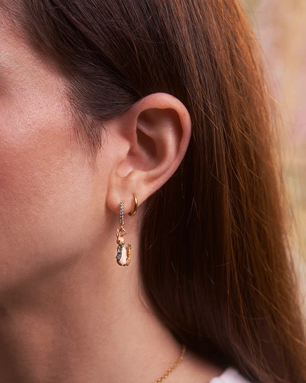 英國代購-Fable England x Peter Rabbit Carrot Charm Huggie Earrings