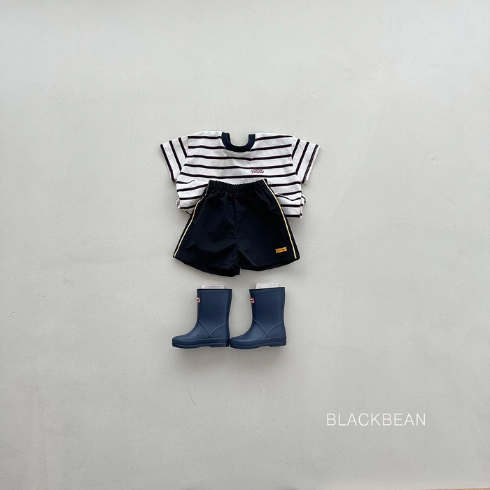 正韓夏BLACKBEAN 嫩嬰/小童三色線條運動褲