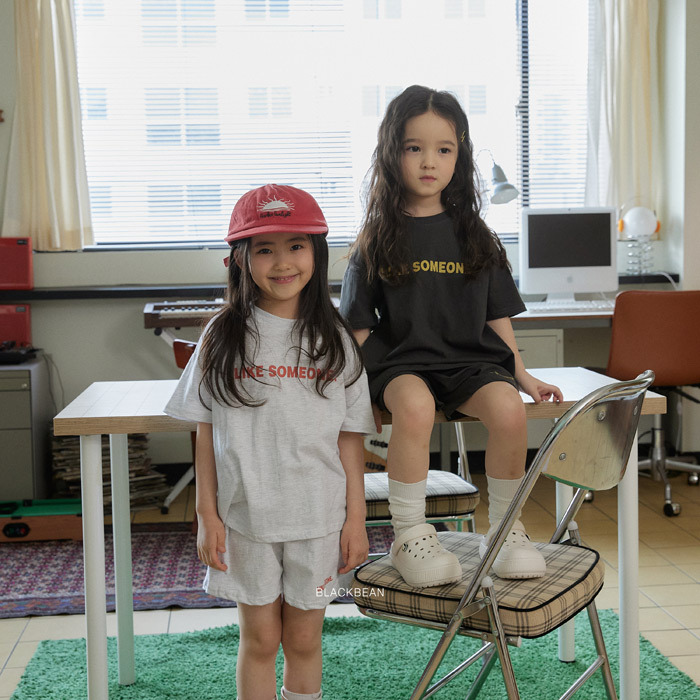 正韓夏BLACKBEAN 嫩嬰/小童兩色like someone套裝