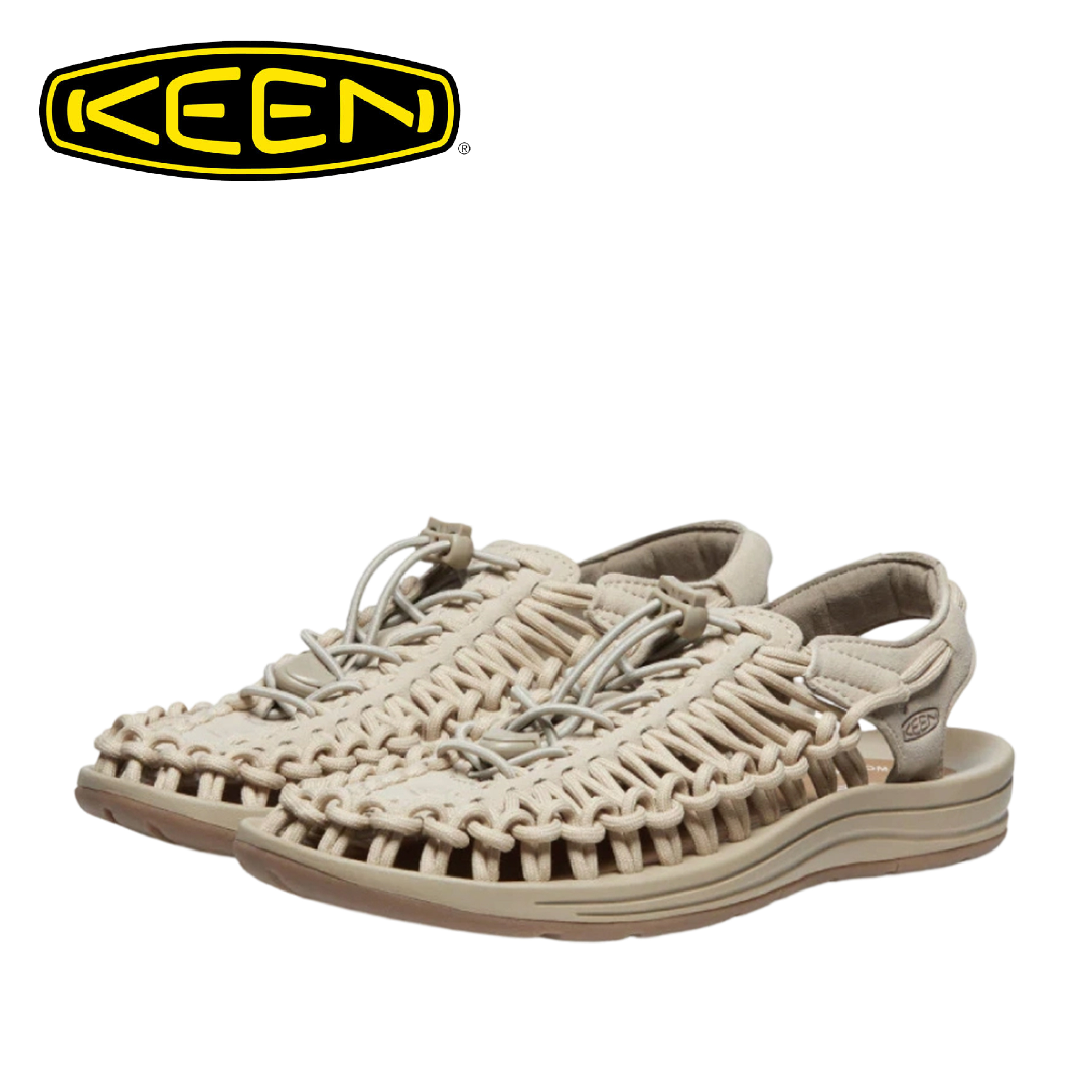 KEEN 美國 UNEEK 拉繩編織涼鞋 女款 (卡其色) 30K27445