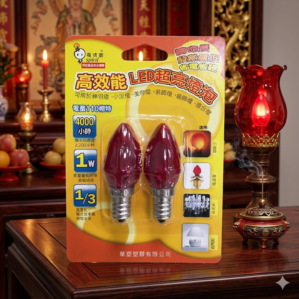 高效能LED燈泡｜神明燈燈泡 紅燈泡小夜燈省電燈泡節能燈泡長壽命燈泡裝飾燈【輕鬆購五金百貨】