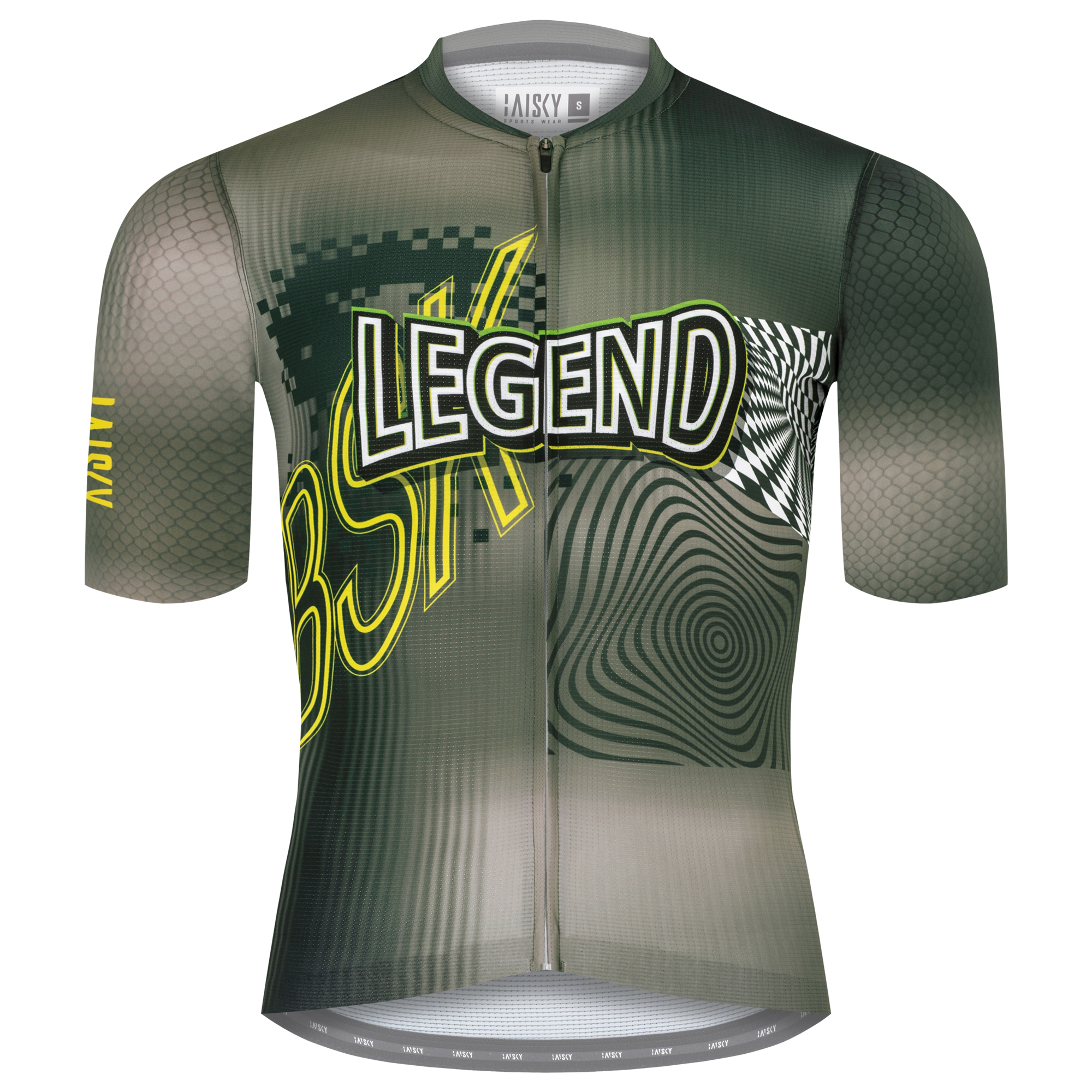 男款空力短車衣 傳奇 灰綠