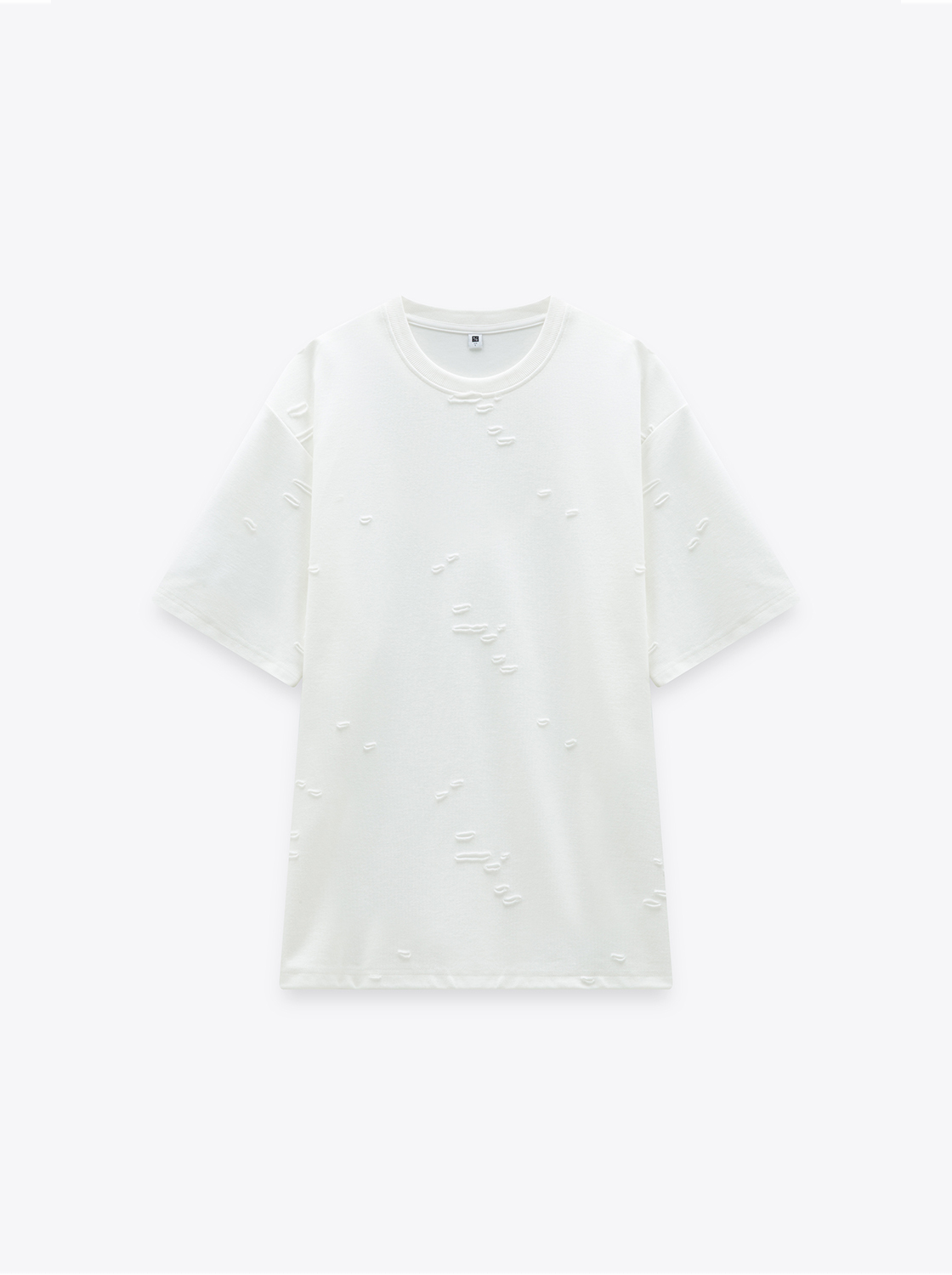 刷破設計寬版短TEE