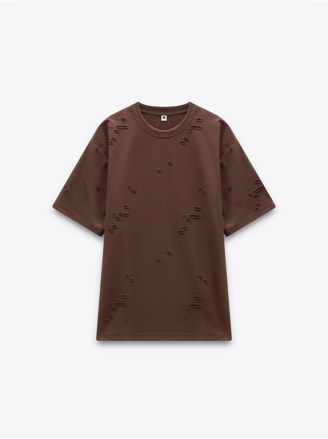 刷破設計寬版短TEE