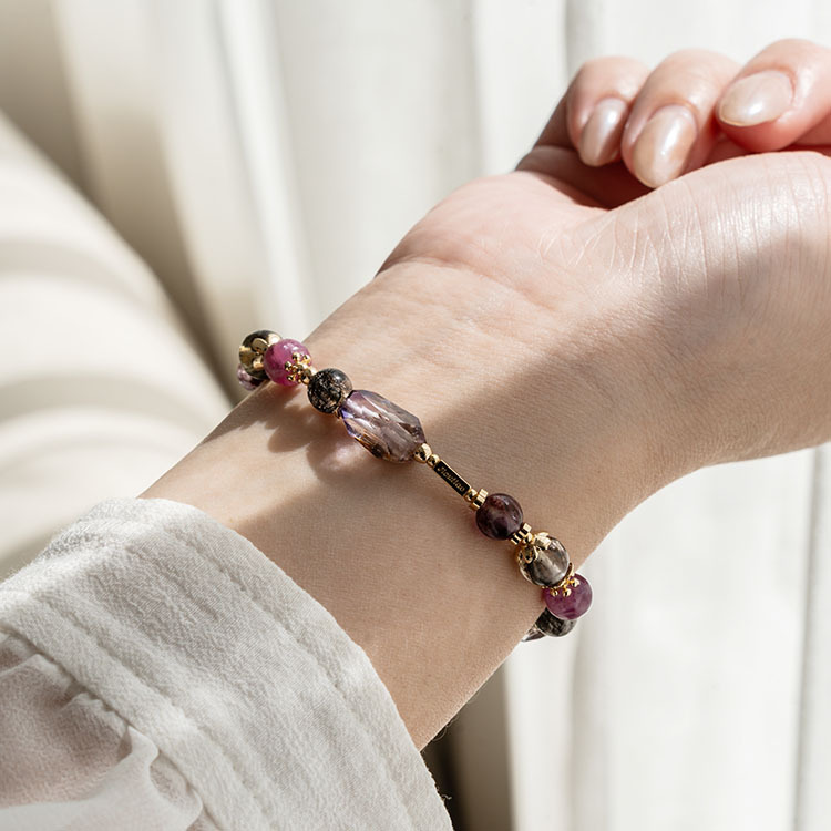 不要勉強努力：紫鈦晶｜蕾絲黑髮晶｜紫幽靈｜黑極光｜紫祖母晶