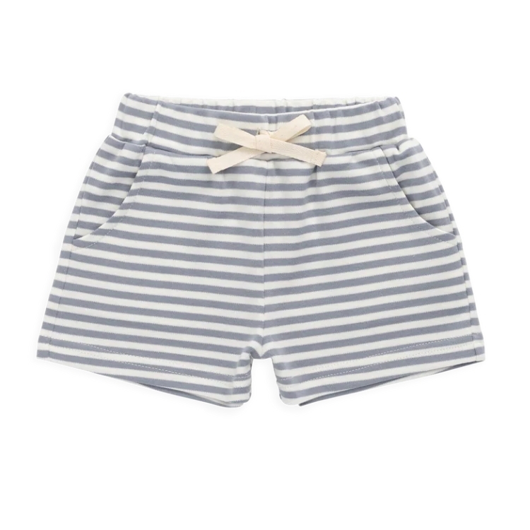 （預購）JAMIEKAY 條紋綁帶短褲 Pima Cotton Wesley Short - Narrow Stripe Dawn/Cloud