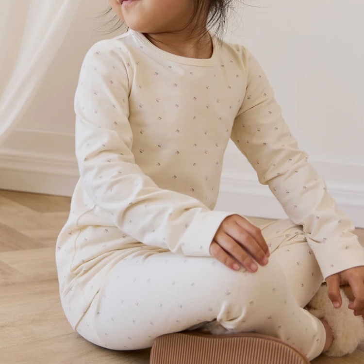 （預購）JAMIEKAY 櫻桃印花長袖長褲套裝 Organic Cotton Baker Long Sleeve Pyjama Set - Ditsy Cherries