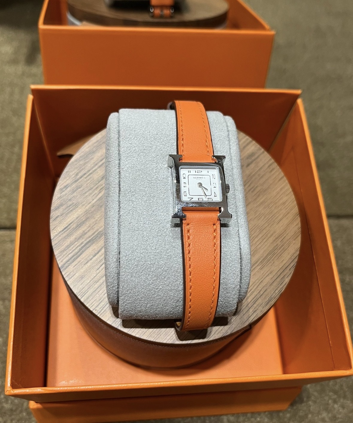 Heure H 21mm orange ck