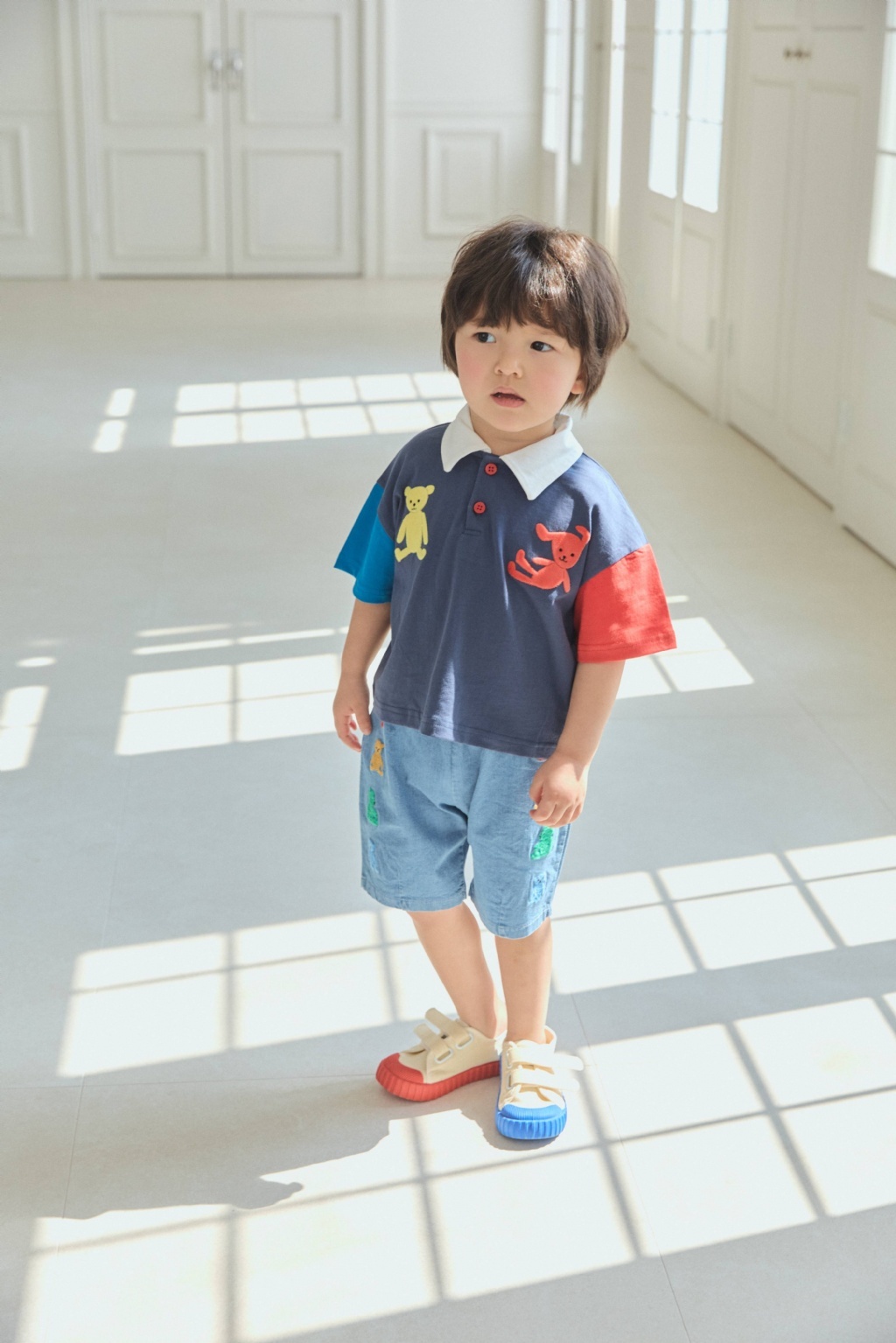 正韓夏mimico 兩色軟糖熊熊/車車短褲