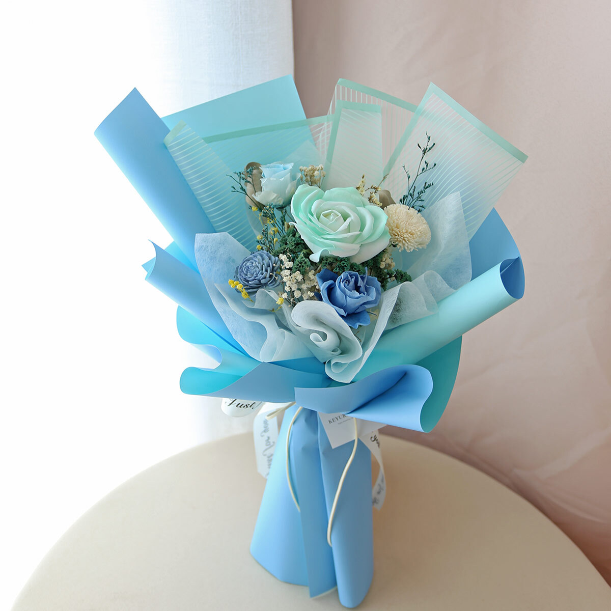 G92｜藍色系玫瑰花束