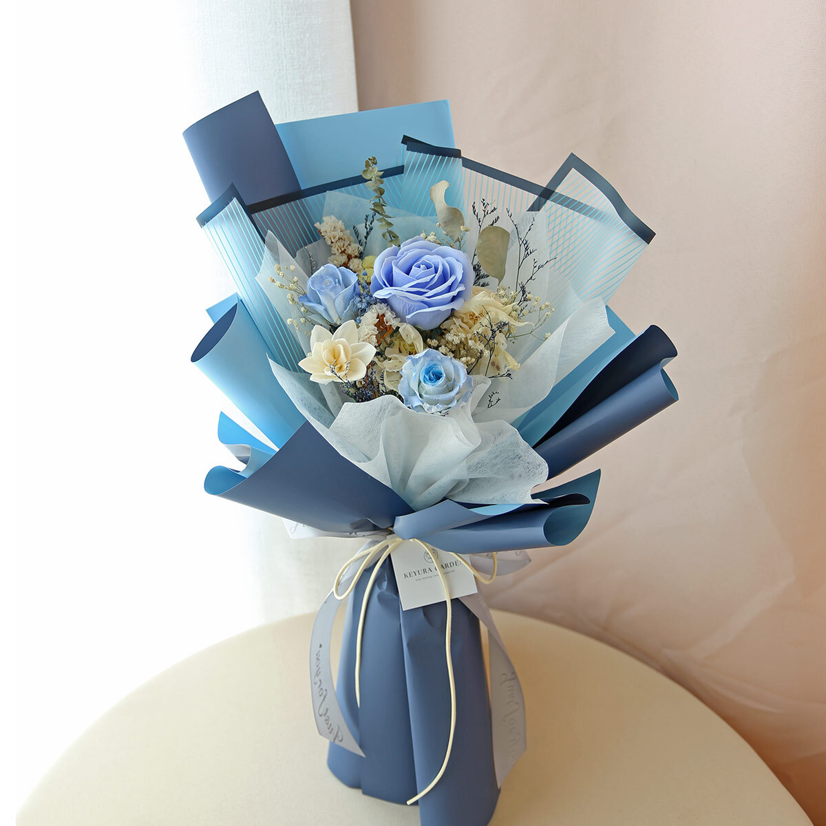 G92｜藍色系玫瑰花束