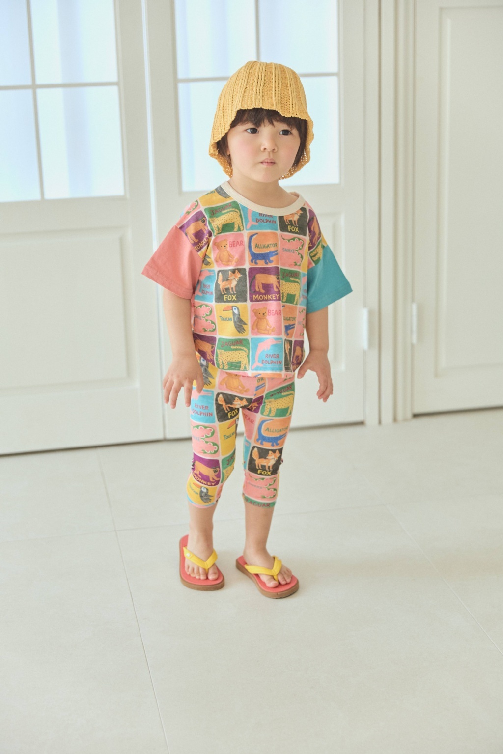 正韓夏mimico 動物方格上衣