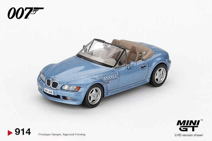 PO-$104 * MINI GT * 1:64 914 BMW Z3 "GoldenEye" / English Blister Packaging LHD