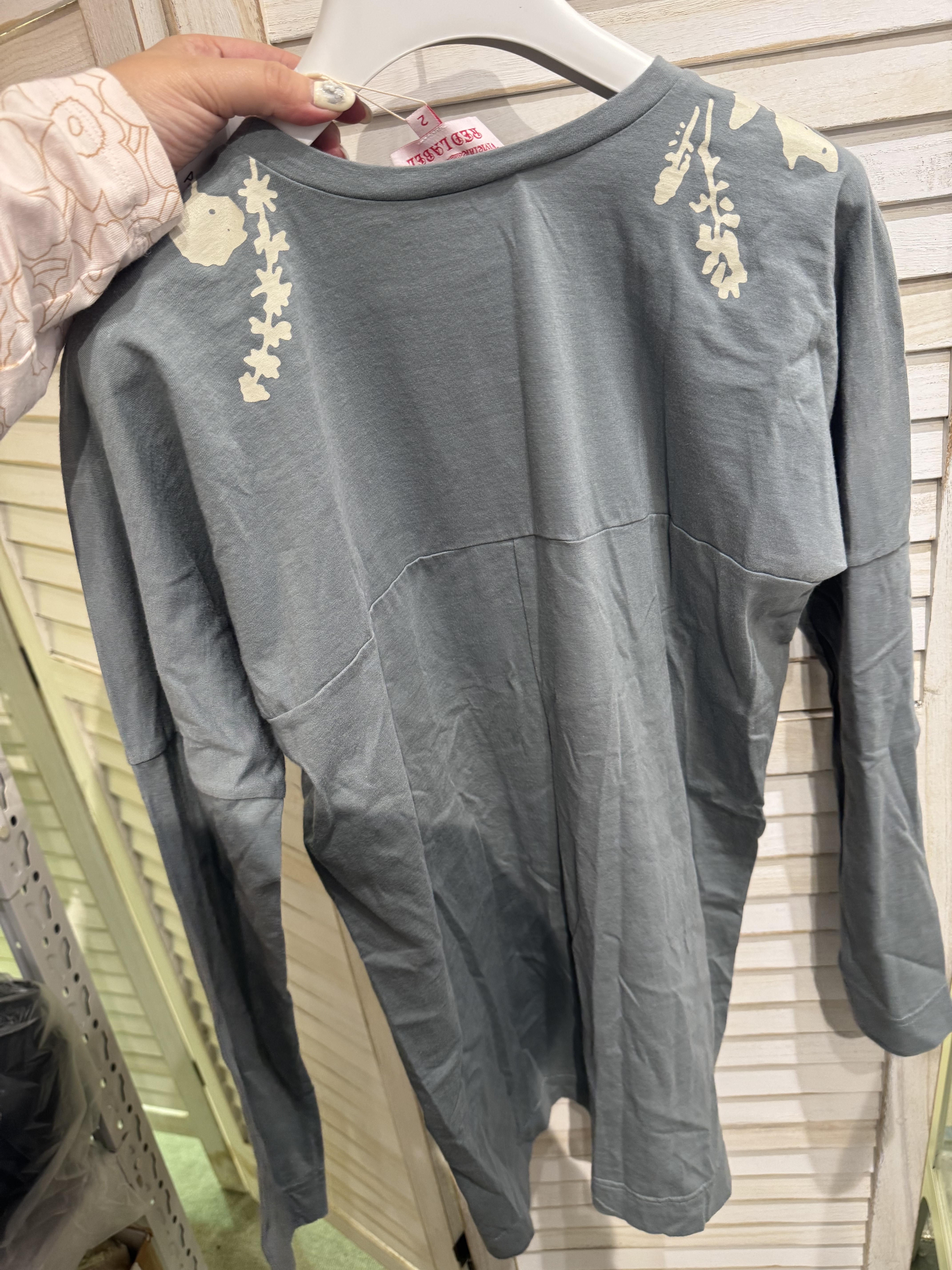 RED LABEL 灰藍色TOP SIZE 2