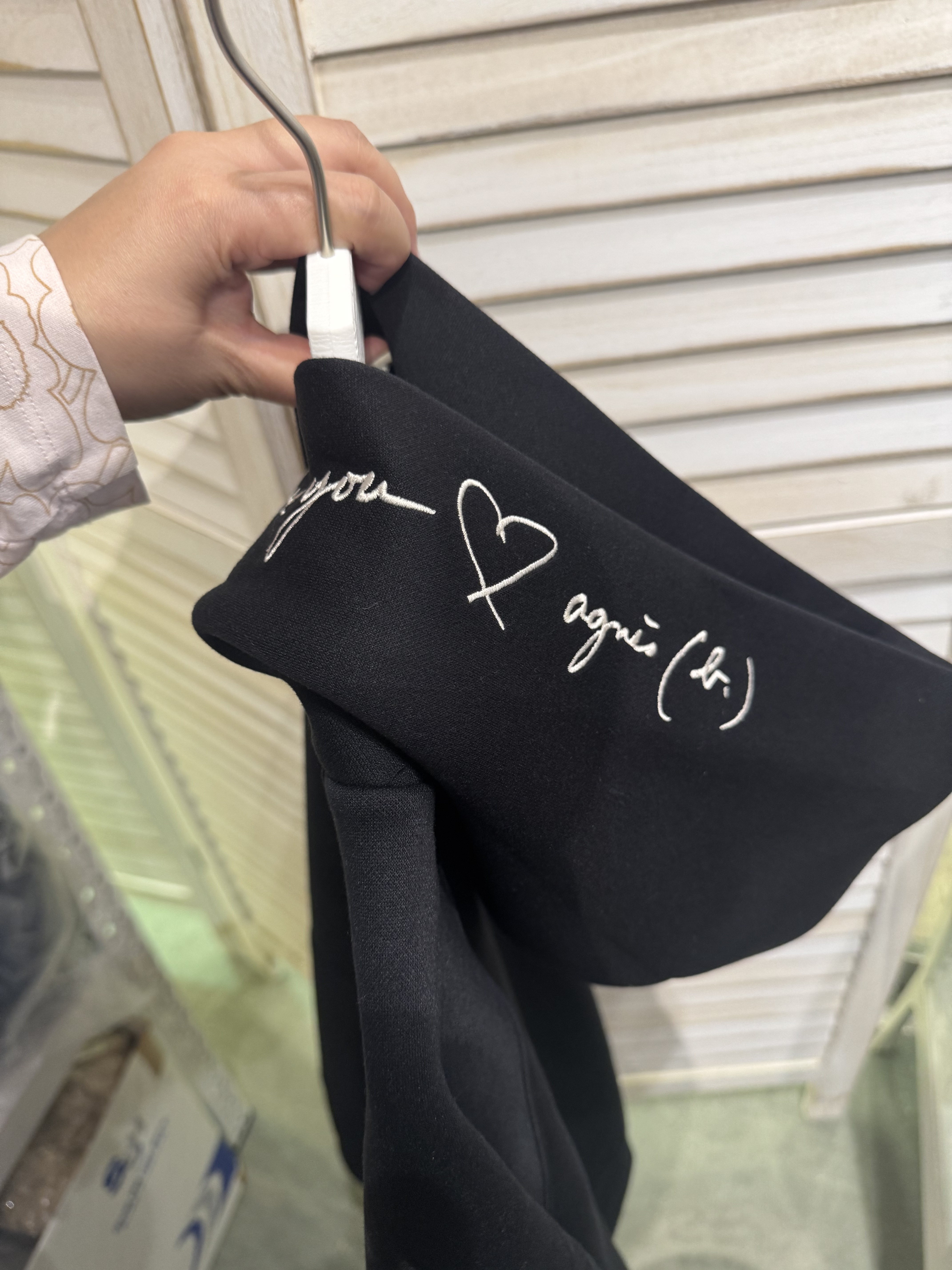 AGNES B 黑色有帽OP