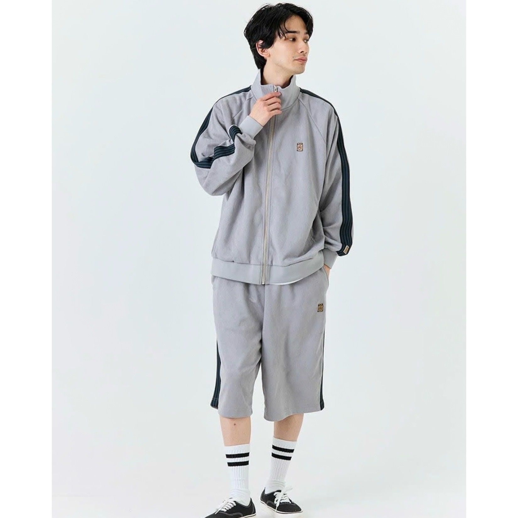 Philip Lumbang JP Suede Touch Track Shorts