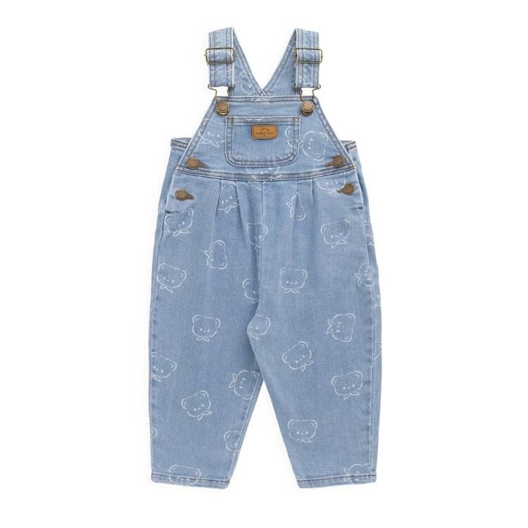 （預購）JAMIEKAY 領結小熊牛仔吊帶長褲 Blair Overall - Bowie Bear Denim