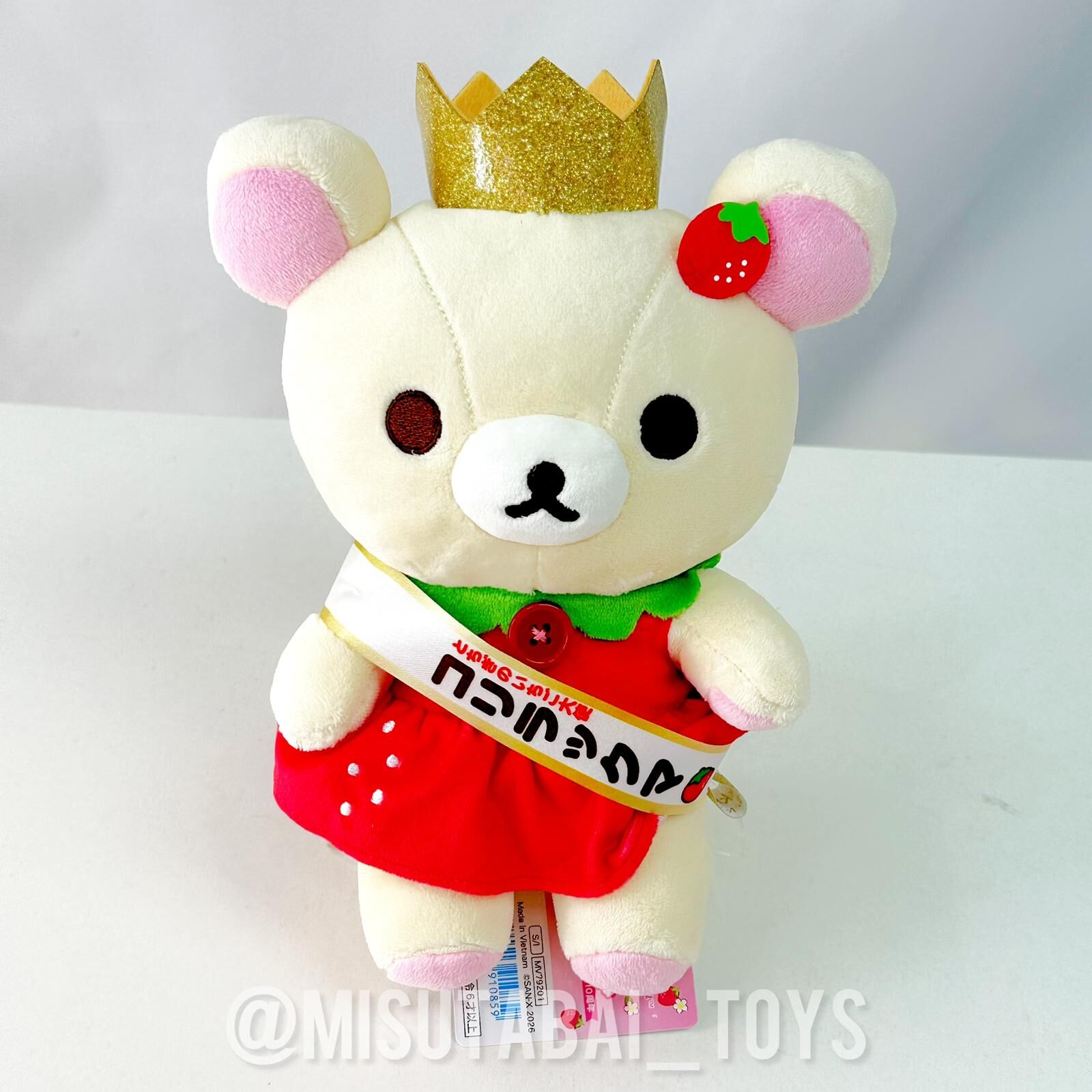 鬆弛熊 Rilakkuma Tochigi Strawberry Ambassador 10th Anniversary Plush Doll