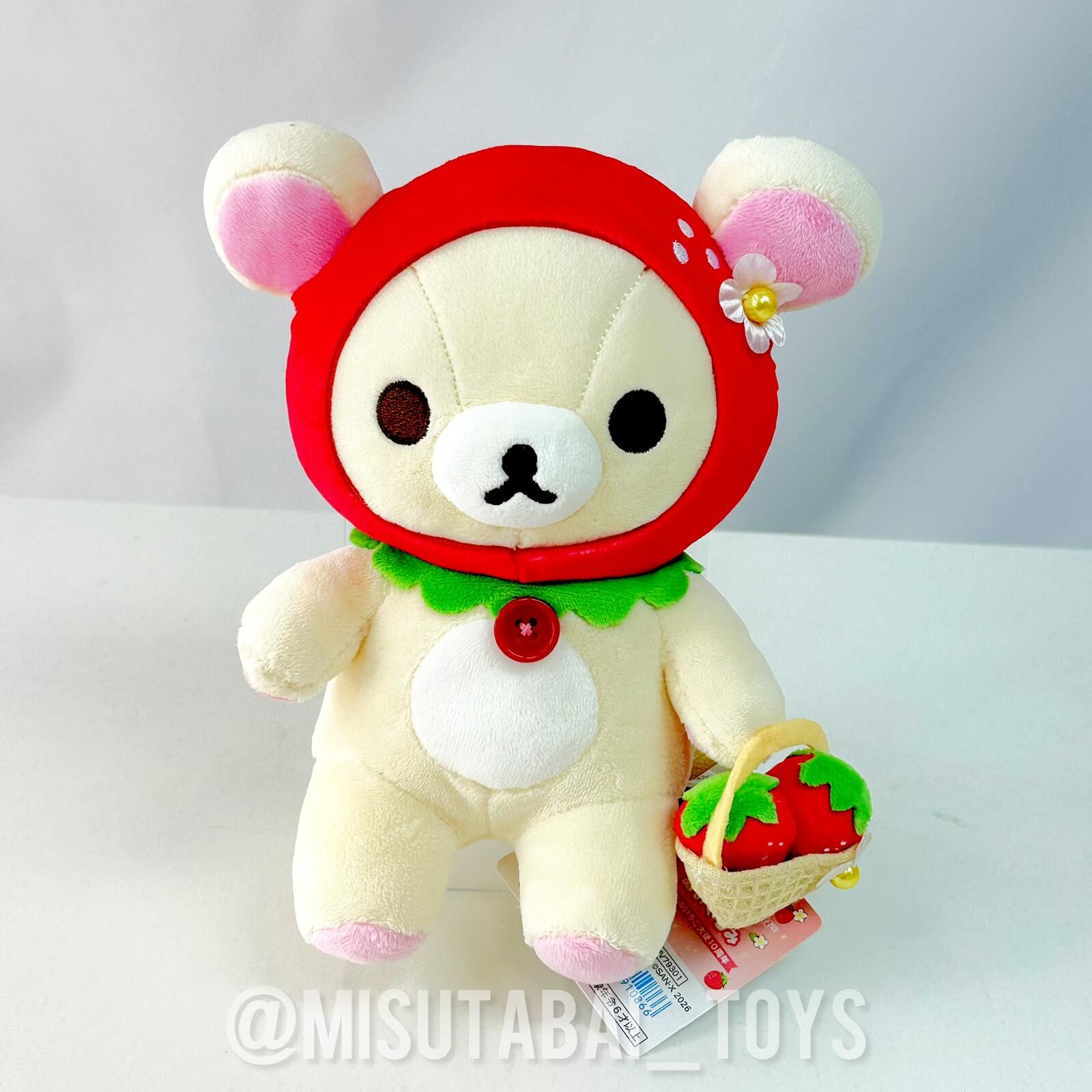 鬆弛熊 Rilakkuma Korilakkuma Tochigi Strawberry Ambassador B Plush Doll